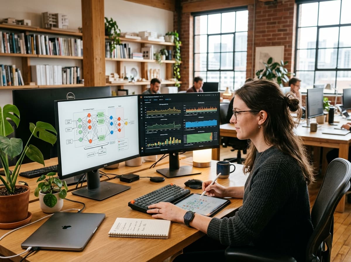 SEO performance graphs and keyword position tracking dashboards