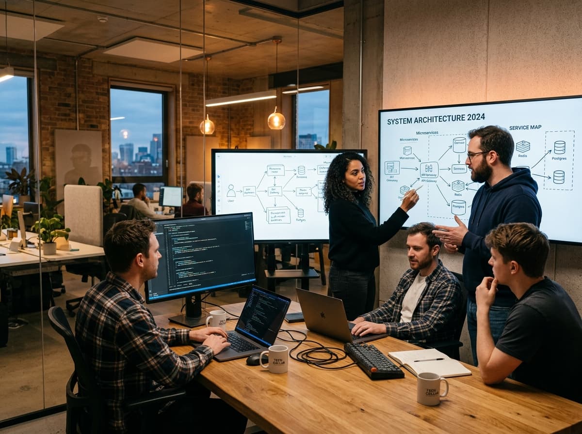 Custom SaaS application and backend architecture panel
